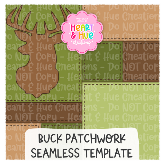 Buck Patchwork Seamless Procreate Template