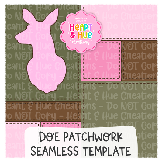 Doe Patchwork Seamless Procreate Template