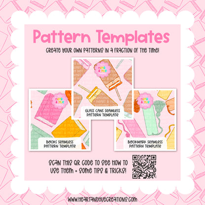 Procreate Bookish Pattern Kit -  Templates, Brushes & Stamps