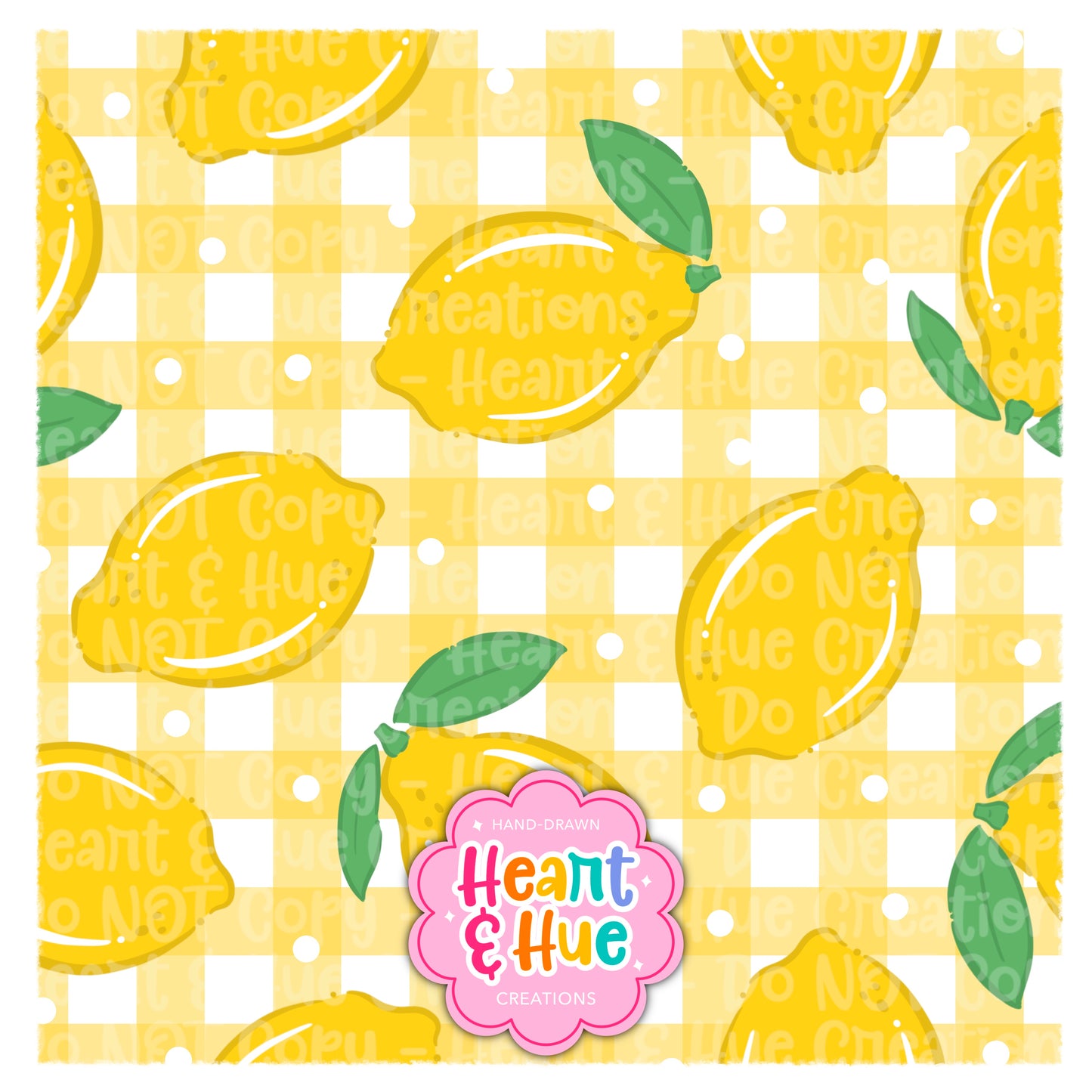 Lemon Gingham Seamless