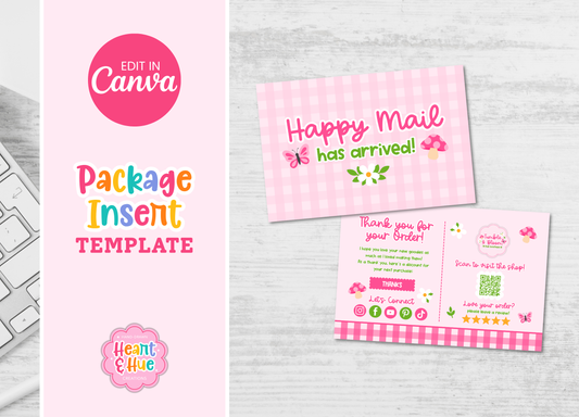 Bright Cottage-core Package Insert Template