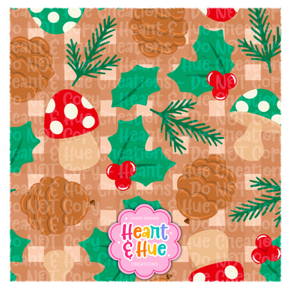 Christmas Mushrooms Seamless
