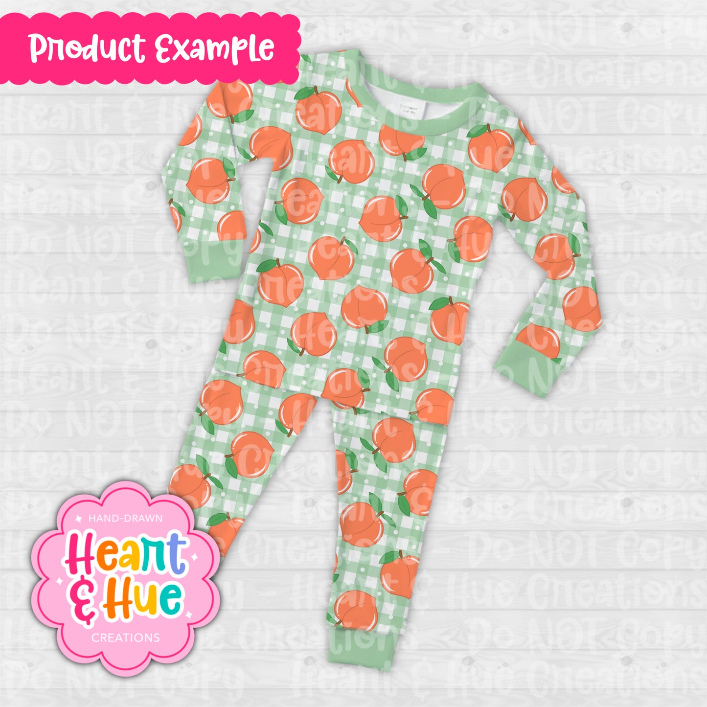Peach Gingham Seamless