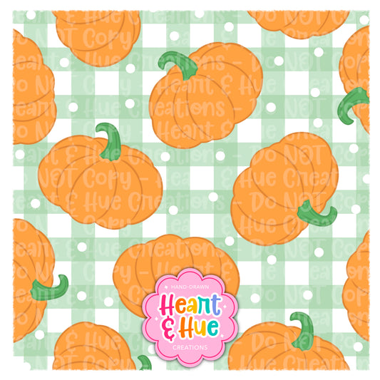 Pumpkin Gingham Seamless