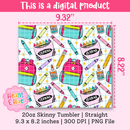 Ready Set Learn 20oz Tumbler Wrap