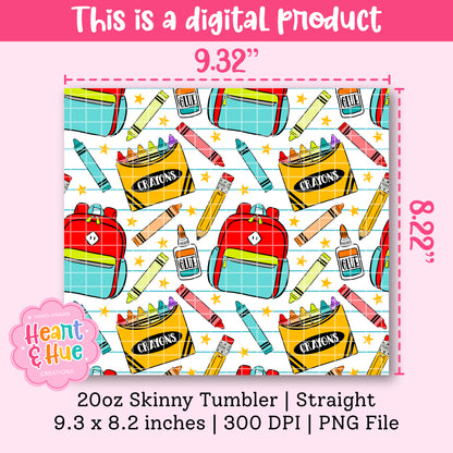 Ready Set Learn 20oz Tumbler Wrap