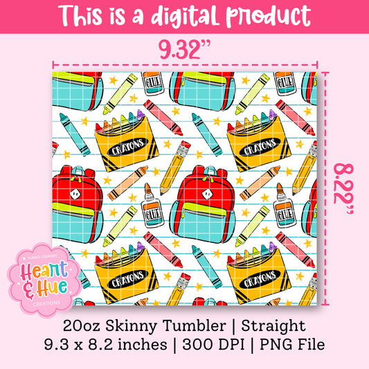 Ready Set Learn 20oz Tumbler Wrap