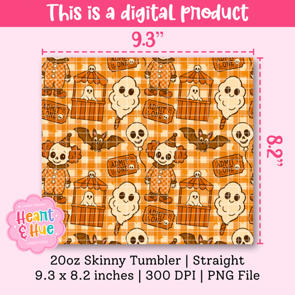 Spooky Carnival 20oz Tumber Wrap PNG