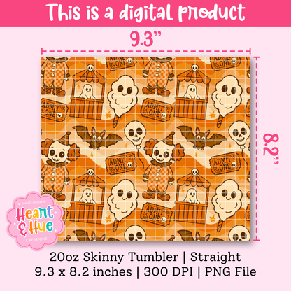 Spooky Carnival 20oz Tumber Wrap PNG