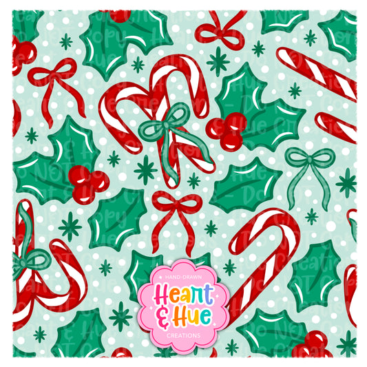 Sweet Holly Seamless (Red Version)