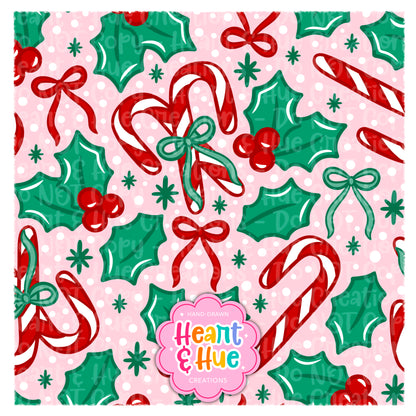 Sweet Holly Seamless (Red Version)