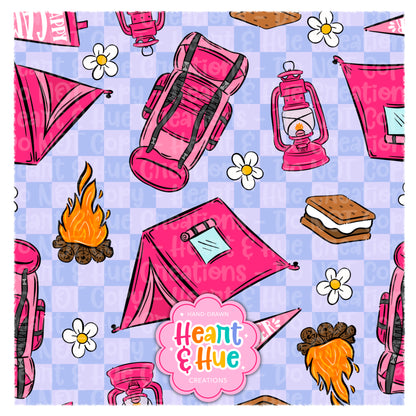 Happy Camper Seamless (Pink)