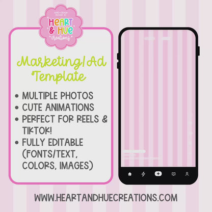 Trendy Marketing/Ad Video Canva Template